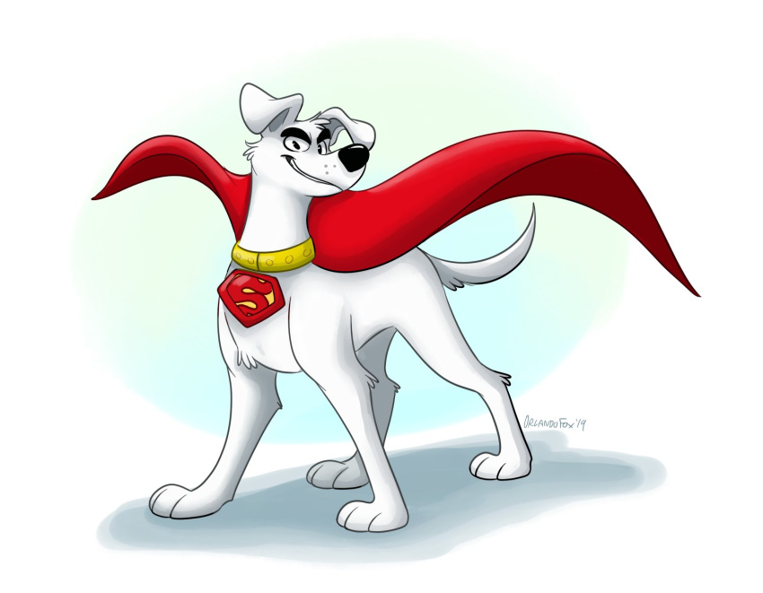 2019 anthro by-nc-nd canine clothing collar creative_commons dc_comics dog fur hi_res krypto krypto_the_superdog mammal orlandofox