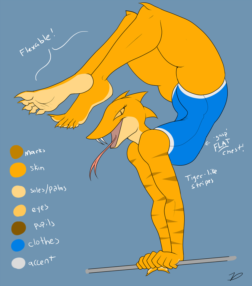 5_toes athletic claws clothing fangs feet female flat_chested foot_focus gymnast leotard lizard long_tongue looking_at_viewer model_sheet reptile scalie selena_(zp92) sharp_teeth soles solo teeth toes tongue yellow_claws zp92