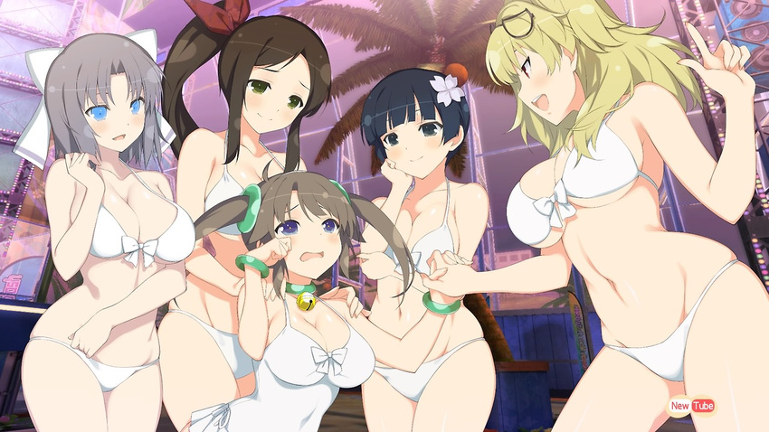 5girls bikini minori_(senran_kagura) multiple_girls murakumo_(senran_kagura) senran_kagura shiki_(senran_kagura) swimsuit tagme yozakura_(senran_kagura) yumi_(senran_kagura)