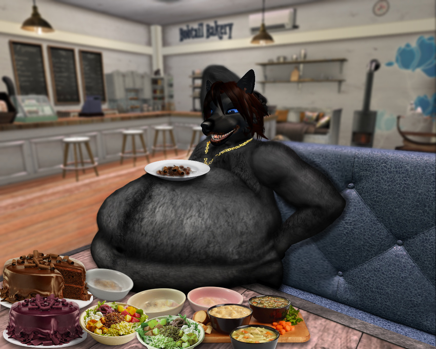 2017 3d_(artwork) anthro barazoku belly belly_overhang big_(disambiguation) big_belly bloat bloated body_hair bulge canine chest_hair digital_media_(artwork) dog fatfur father fattening feeding firestorm food fur gain hair hairy hipster hirsute inflation male male/male mammal mature_male muscular obese overhang overstuffed overweight parent pirate sag second second_life slob solo stuffing swallowing swooce weight_gain weights wg wolf