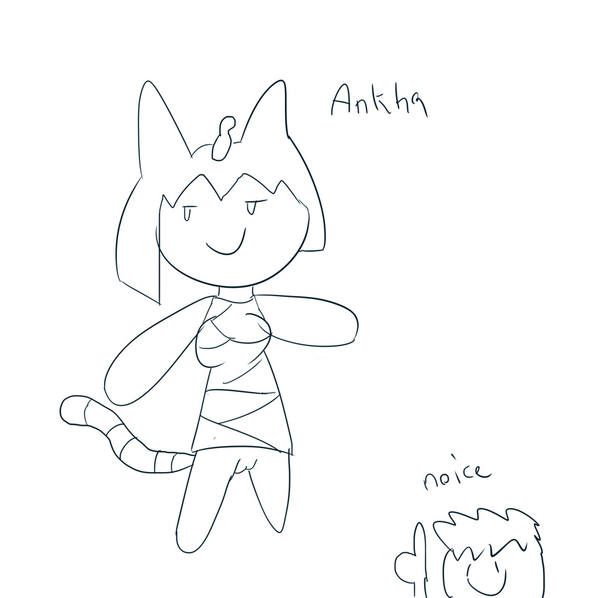 adepressedcosmog animal_crossing ankha anthro bottomless breasts cat clothed clothing egyptian feline female mammal nintendo noice pussy shirt solo video_games