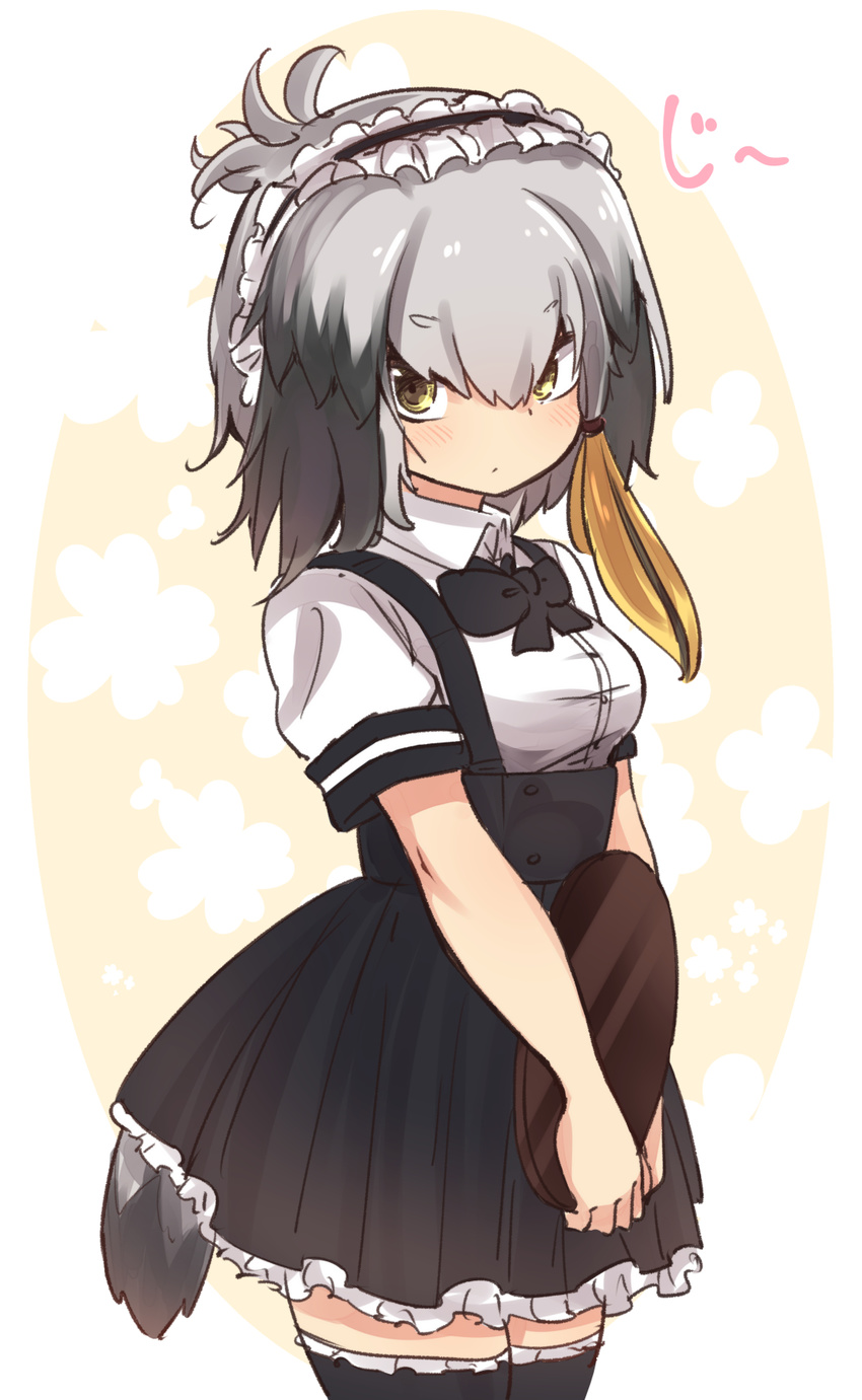 kemono_friends maid shoebill suzuki_toto tail thighhighs