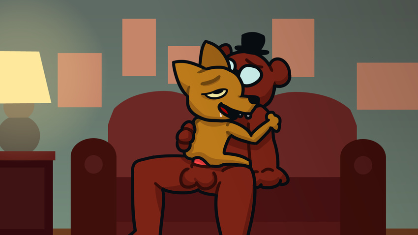 anal angus_(nitw) anthro bear canine fox gregg_(nitw) male male/male mammal night_in_the_woods sinjimi