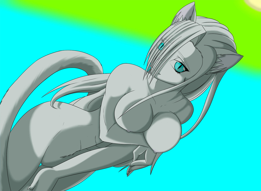 angel anjogatobr big_breasts breasts cat drawing feline female furaffinity hair happy invalid_color invalid_tag mammal mericella mother parent photo photohop pussy sex studio white_hair