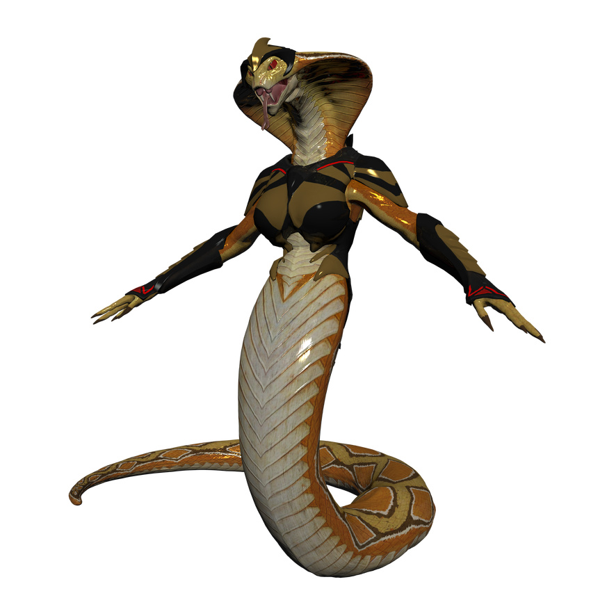 armor blender3d naga reptile scalie snake viper xcom-2