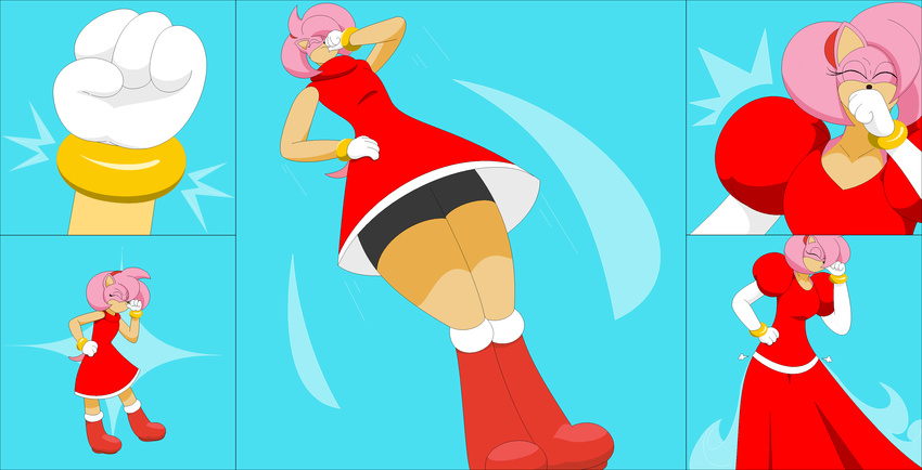 amy_rose blowing clothing dress growth inflation sonic_(series) thumb transformation twotonneko