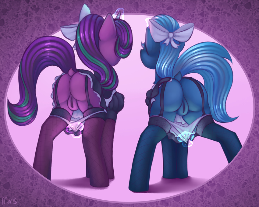 clothing equine female glimmer horse maid_uniform mammal marsminer my_little_pony panties pony starlight trixie underwear uniform