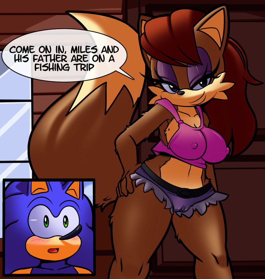 big_breasts blush breasts canine dreamcastzx1 female fox galaxyviolet hedgehog male mammal mature_female open_mouth rosemary_prower sonic_(series) sonic_the_hedgehog