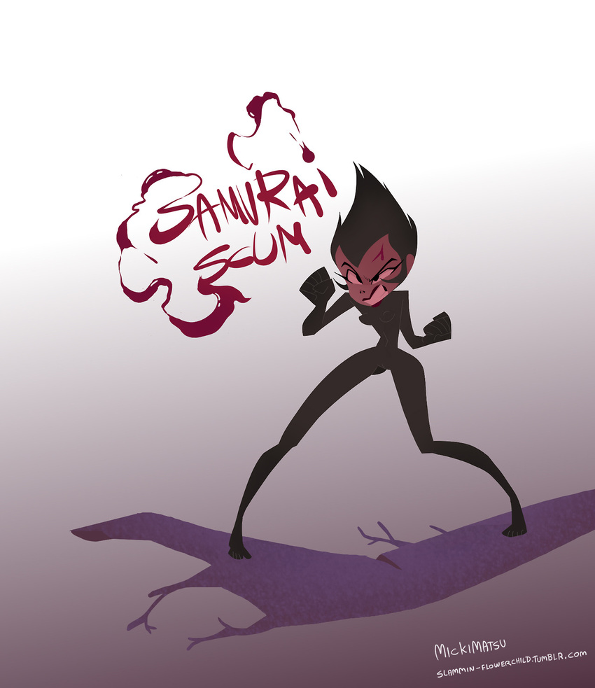 1girl black_hair character_request samurai_jack solo tagme