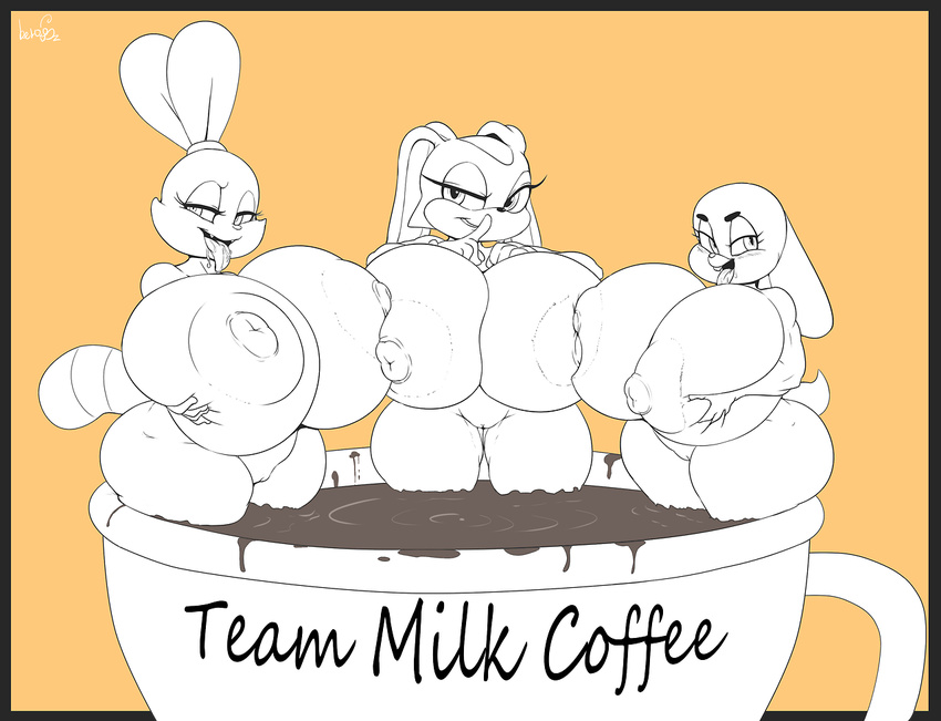 2017 anthro areola ber00_(artist) big_breasts breasts cream_the_rabbit crossover erect_nipples female group huge_breasts hyper hyper_breasts lagomorph mammal nipples nude pussy rabbit sonic_(series) tagme