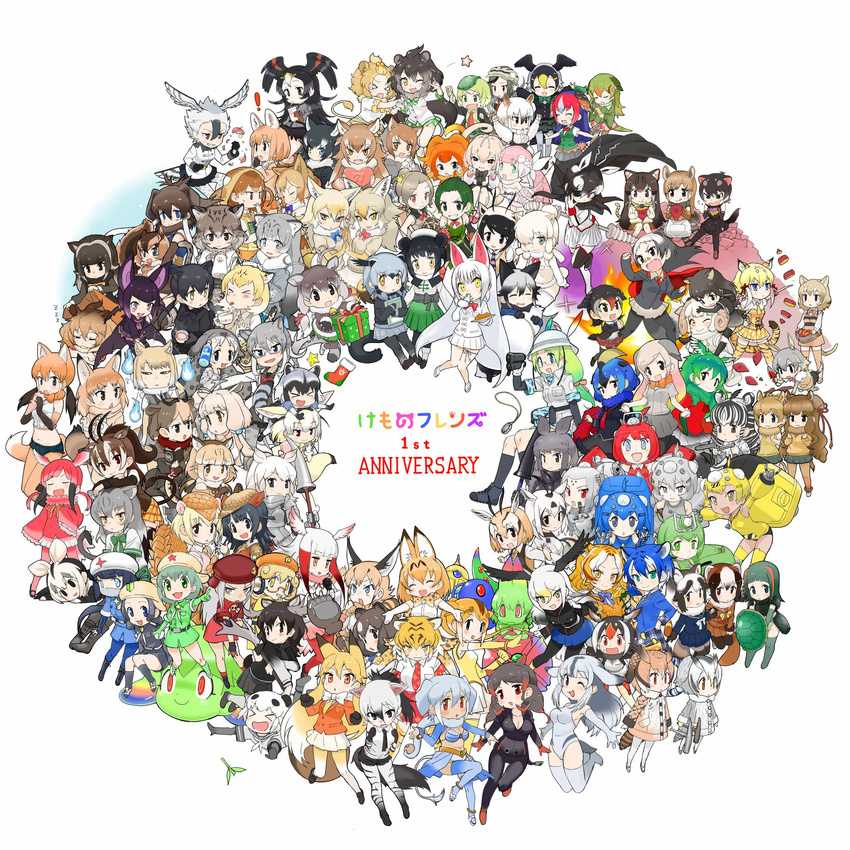 &gt;_&lt; 3: 6+girls :&gt; :&lt; :/ :3 :d :o :q :s :t ;&gt; ;3 \m/ ^_^ aardwolf_(kemono_friends) aardwolf_ears aardwolf_tail african_golden_wolf_(kemono_friends) all_fours alpaca_ears alpaca_suri_(kemono_friends) alpaca_tail animal_ears animal_print ankle_lace-up anniversary annotated anteater_ears anteater_tail antlers apple apron arabian_oryx_(kemono_friends) arm_at_side arm_warmers armadillo_ears armadillo_tail arms_up ascot atlantic_puffin_(kemono_friends) babirusa_(kemono_friends) bactrian_camel_(kemono_friends) badger_ears badger_tail bald_eagle_(kemono_friends) bandaid bandaid_on_nose bangs bangs_pinned_back bare_shoulders bat_ears bat_wings bear_ears bear_paw_hammer bearded_seal_(kemono_friends) beige_jacket beige_sweater beige_vest bell bell_collar belt beret bilby_(kemono_friends) binoculars binturong_(kemono_friends) binturong_ears binturong_tail bird_tail bird_wings black_apron black_bow black_cape black_capelet black_eyes black_footwear black_gloves black_hair black_jacket black_legwear black_leopard_(kemono_friends) black_neckwear black_rhinoceros_(kemono_friends) black_skirt blackbuck_(kemono_friends) blanket blazer blonde_hair blue_background blue_bow blue_eyes blue_flower blue_hair blue_neckwear blue_rose blunt_bangs blush book boots bottle bow bowtie braid breast_pocket breasts brown_bear_(kemono_friends) brown_footwear brown_gloves brown_hair brown_legwear brown_shirt brown_skirt bun_cover buttons camel_ears camel_tail camouflage cape capelet caracal_(kemono_friends) caracal_ears carrying cat_ears cat_tail cerulean_(kemono_friends) cerval chestnut_mouth chibi chipmunk_(kemono_friends) chips chiru_(kemono_friends) christmas circlet claw_pose cleavage clenched_hand clenched_hands closed_eyes closed_mouth clothes_around_waist coat collar collared_peccary_(kemono_friends) collared_shirt commentary_request common_raccoon_(kemono_friends) common_vampire_bat_(kemono_friends) copyright_name covered_navel covering_mouth cross-laced_clothes cross-laced_footwear cup cutting d: dark_skin darwin's_finch_(kemono_friends) deer_ears denim denim_shorts detective dingo_(kemono_friends) dish dororo_(keroro_gunsou) dot_nose double_bun dowsing_rod drawstring dress drink drinking drinking_straw dromedary_(kemono_friends) dromedary_ears dromedary_tail eating elbow_gloves elephant_ears elephant_tail empty_eyes english epaulettes eurasian_eagle_owl_(kemono_friends) everyone expressionless eyebrows_visible_through_hair eyelashes eyepatch ezo_red_fox_(kemono_friends) facing_viewer fairy_wings fang fangs fennec_(kemono_friends) floating floral_print flower flying food food_on_face food_themed_hair_ornament fox_ears fox_tail french_braid frilled_shirt frilled_skirt frills fruit full_body fur-trimmed_coat fur-trimmed_sleeves fur_collar fur_trim gazelle_ears gazelle_horns geoffroy's_cat_(kemono_friends) geta giant_armadillo_(kemono_friends) giant_panda_(kemono_friends) giant_pangolin_(kemono_friends) gift giroro glasses gloves goat_ears golden_jackal_(kemono_friends) golden_lion_tamarin_(kemono_friends) golden_tabby_tiger_(kemono_friends) gradient gradient_background greater_honeyguide_(kemono_friends) green_eyes green_hair green_hat green_pheasant_(kemono_friends) green_ribbon green_shirt green_skin green_skirt green_vest grevy's_zebra_(kemono_friends) grey_belt grey_hair grey_jacket grey_legwear grey_skirt grey_swimsuit grey_vest grey_wolf_(kemono_friends) grin hair_between_eyes hair_bobbles hair_bun hair_flower hair_ornament hair_over_one_eye hair_ribbon hairband hairclip half-closed_eyes hand_on_hip hand_on_own_chest hand_up hands_clasped happy harpy_eagle_(kemono_friends) hat haw-206 head_wings heart height_difference heterochromia high_ponytail highres hippopotamus_(kemono_friends) hippopotamus_ears holding holding_book holding_cup holding_flower holding_food holding_heart holding_knife holding_microphone holding_paintbrush holding_weapon honey_badger_(kemono_friends) horizontal_pupils horns hug inarizushi indian_elephant_(kemono_friends) indian_star_tortoise_(kemono_friends) indri_(kemono_friends) italian_wolf_(kemono_friends) jackal_ears jackal_tail jacket jacket_around_waist jaguarundi_(kemono_friends) japanese_badger_(kemono_friends) japanese_bush_warbler_(kemono_friends) japanese_clothes japanese_cormorant_(kemono_friends) japanese_crested_ibis_(kemono_friends) japanese_wolf_(kemono_friends) japari_chips japari_symbol jitome jpeg_artifacts jumping jungle_cat_(kemono_friends) kanemaru_(knmr_fd) kemono_friends keroro keroro_gunsou knees_together_feet_apart knife kururu_(keroro_gunsou) labcoat large_breasts latte_art layered_skirt leg_lift legs_together leopard_(kemono_friends) leopard_ears leopard_print leopard_snake_(kemono_friends) leopard_tail leopard_tortoise_(kemono_friends) leotard licking_lips light_brown_hair light_brown_legwear lion_ears lion_tail loafers locked_arms long_hair looking_at_another looking_away looking_back looking_up low-tied_long_hair low_twintails lying magnifying_glass maltese_tiger_(kemono_friends) mammoth_(kemono_friends) mammoth_ears mane maned_wolf_(kemono_friends) marbled_cat_(kemono_friends) markhor_(kemono_friends) mary_janes masai_lion_(kemono_friends) mask medium_breasts microphone midriff military military_jacket mini_wings mirai_(kemono_friends) moose_(kemono_friends) moose_ears multicolored multicolored_background multicolored_hair multicolored_shirt multiple_girls music muskox_(kemono_friends) navel neck_ribbon necktie northern_white-faced_owl_(kemono_friends) numbat_(kemono_friends) official_art oinari-sama_(kemono_friends) on_side one_eye_closed open_blazer open_clothes open_hands open_jacket open_mouth open_vest orange_hair orange_hair_ornament orange_jacket orange_shorts oryx_ears outstretched_arms own_hands_together paintbrush pale_fox_(kemono_friends) palms_together panda_ears pangolin_ears pangolin_tail panther_ears pantyhose paw_pose peccary_ears peccary_tail personification pickaxe pink_belt pink_fairy_armadillo_(kemono_friends) pink_flower pink_hair pink_ribbon pink_skirt plaid plaid_ribbon pleated_skirt pocket pointing polearm ponytail potato potato_chips print_legwear puffy_shorts puffy_sleeves purple_background purple_cape purple_hair purple_legwear purple_neckwear purple_sailor_collar raccoon_ears raccoon_tail rainbow_hair red-eared_slider_(kemono_friends) red-footed_tortoise_(kemono_friends) red-framed_eyewear red_bow red_cape red_eyes red_hair red_neckwear red_ribbon red_skirt reindeer_(kemono_friends) reindeer_antlers reindeer_ears resplendent_quetzal_(kemono_friends) rhinoceros_ears ribbon ringed_seal_(kemono_friends) rojikoma rose sable_antelope_(kemono_friends) sailor_collar sandals sanpaku scarlet_ibis_(kemono_friends) school_uniform seal_tail semi-rimless_eyewear serafuku serval_(kemono_friends) serval_ears serval_print sheep_(kemono_friends) sheep_ears sheep_tail shield shirt shoe_ribbon shoe_soles shoes short_hair short_sleeve_sweater short_sleeves shorts shoulder_carry sideboob sidelocks silky_anteater_(kemono_friends) silver_fox_(kemono_friends) singing single_sock sitting size_difference skirt sleeping sleeve_cuffs sleeveless sleeveless_dress sleeveless_shirt smile smilodon_(kemono_friends) snake_tail snow_leopard_(kemono_friends) socks southern_cassowary_(kemono_friends) southern_tamandua_(kemono_friends) sparkle spear spotted_hair squirrel_ears squirrel_tail standing standing_on_one_leg star star_hair_ornament steam strapless strapless_dress striated_caracara_(kemono_friends) striped striped_apron striped_legwear striped_neckwear striped_tail sushi sweat sweater sweater_vest sweet_potato swept_bangs swimsuit tachikoma_type-a tachikoma_type-b tachikoma_type-c tail tail_grab taipan_(kemono_friends) takin_(kemono_friends) tamama tamandua_ears tanuki_(kemono_friends) tareme tasmanian_devil_(kemono_friends) tasmanian_devil_ears tasmanian_devil_tail tassel teacup teapot tearing_up tears teeth thighhighs thomson's_gazelle_(kemono_friends) thylacine_(kemono_friends) thylacine_ears thylacine_tail tibetan_sand_fox_(kemono_friends) tiger_(kemono_friends) tiger_ears tiger_print tiger_tail tongue tongue_out transvaal_lion_(kemono_friends) tress_ribbon triangle_mouth tsurime turtle_shell twintails two-tone_hair uchikoma underbust v-shaped_eyebrows vertical_stripes very_long_hair very_short_hair vest waist_apron water_bottle water_deer_(kemono_friends) wavy_hair weapon white-eared_possum_(kemono_friends) white_background white_bow white_dress white_footwear white_gloves white_hairband white_hat white_jacket white_neckwear white_rhinoceros_(kemono_friends) white_ribbon white_shirt white_shorts white_skirt wide_sleeves wing_collar wings wolf_ears xd yellow_eyes yellow_neckwear zebra_ears zebra_print zebra_tail zettai_ryouiki zzz |3 |d