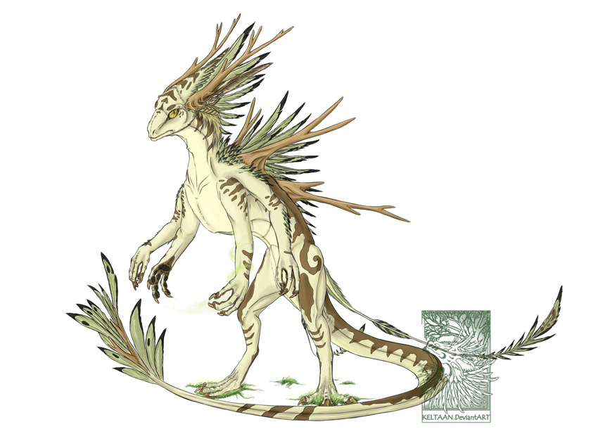 alpha_channel claws digitigrade dragon keltaan simple_background solo standing transparent_background yellow_eyes