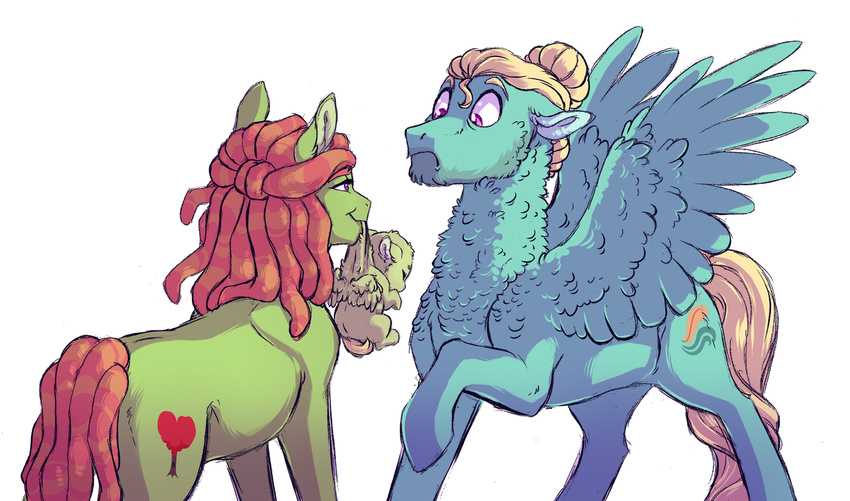 2017 duo equine female friendship_is_magic horse lopoddity male mammal my_little_pony pegasus pony story story_in_description tree_hugger_(mlp) wings young zephyr_breeze_(mlp)