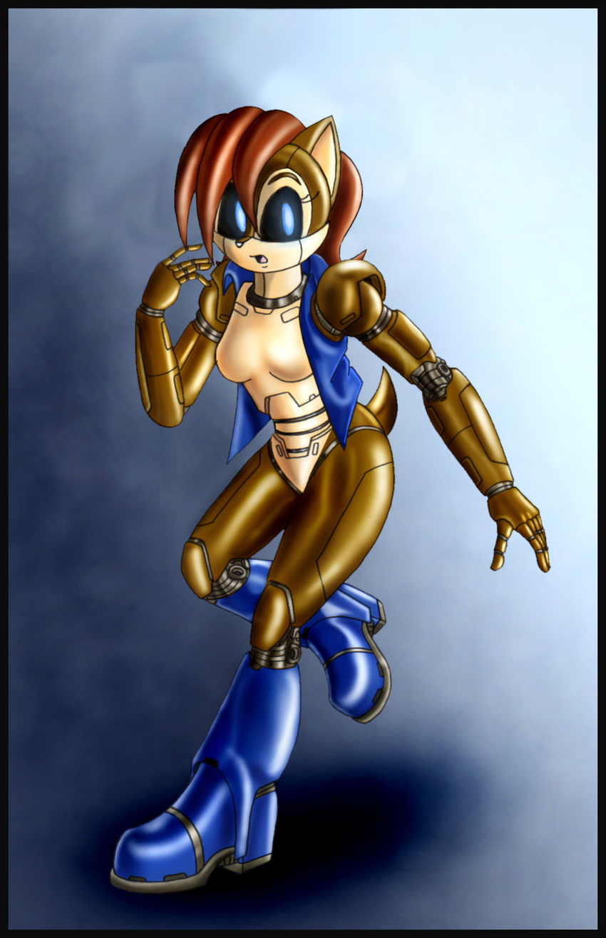 female machine robot sally_acorn solo sonic_(series) tagme zeiram0034