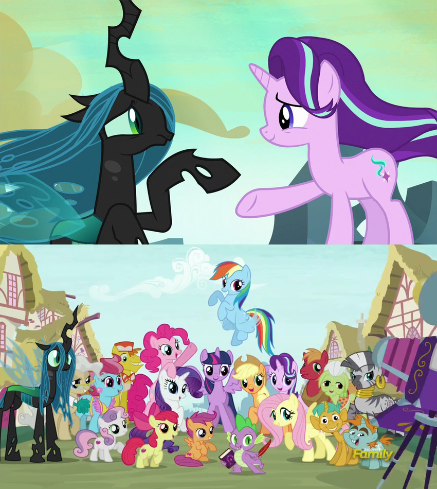 alternate_ending apple_bloom_(mlp) applejack_(mlp) big_macintosh_(mlp) camera changeling cute cutie_mark dragon edit equine female feral fluttershy_(mlp) friendship_is_magic good_end granny_smith_(mlp) group hair horn horse male mammal mayor_mare_(mlp) mr_cake_(mlp) mrs_cake_(mlp) multicolored_hair my_little_pony open_mouth pegasus photo pinkie_pie_(mlp) pony princess queen_chrysalis_(mlp) rainbow_dash_(mlp) rarity_(mlp) royalty scootaloo_(mlp) snails_(mlp) snips_(mlp) spike_(mlp) starlight_glimmer_(mlp) sweetie_belle_(mlp) twilight_sparkle_(mlp) unicorn what_if winged_unicorn wings zebra zecora_(mlp)