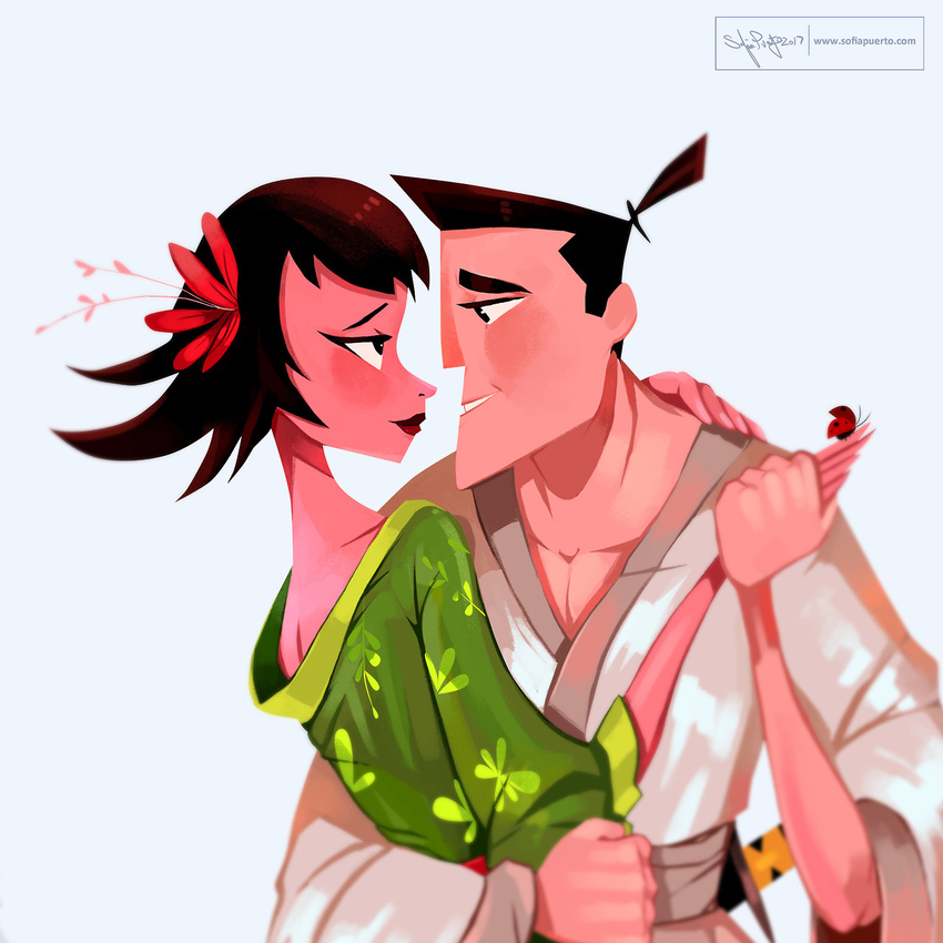 1boy 1girl ashi_(samurai_jack) character_request couple samurai_jack tagme