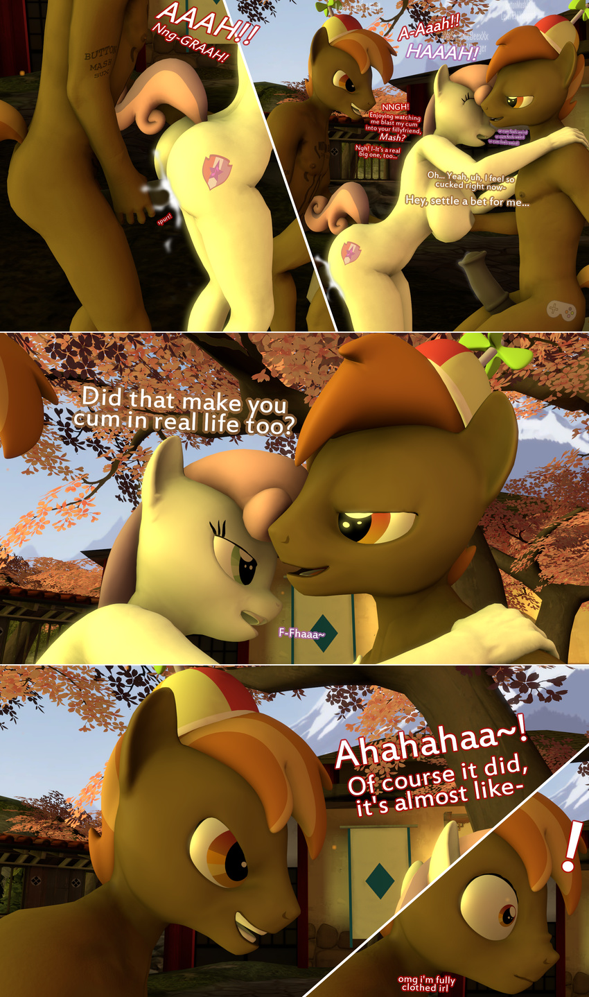 3d_(artwork) anthro big_breasts breasts button_mash_(mlp) comic cum cum_inside cumshot cutie_mark dialogue digital_media_(artwork) ejaculation equine erection female friendship_is_magic group group_sex hand_on_penis male male/female mammal moorsheadfalling my_little_pony orgasm penis sex source_filmmaker sweetie_belle_(mlp) text threesome