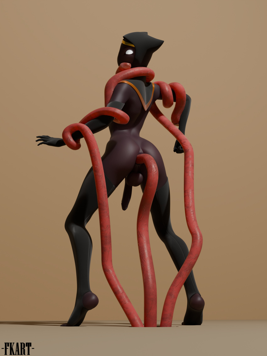 3:4 3d_(artwork) absurd_res anal anal_penetration armwear bdsm blender_(software) bondage bound clothing dark_body dark_skin digital_media_(artwork) elbow_gloves erection freekiller gloves glowing handwear hi_res hood humanoid journey_(game) legwear looking_back male male/male mouthless noseless penetration sex solo sony_corporation sony_interactive_entertainment standing stockings tentacle_penetration tentacle_sex tentacles traveler