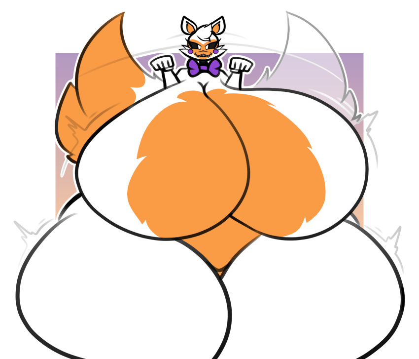 anthro big_breasts breasts canid canine curvy_figure female five_nights_at_freddy's five_nights_at_freddy's_world fox hi_res hourglass_figure huge_breasts huge_thighs lolbit_(fnaf) mammal puffylover1 scottgames solo solo_focus tagme thick_thighs