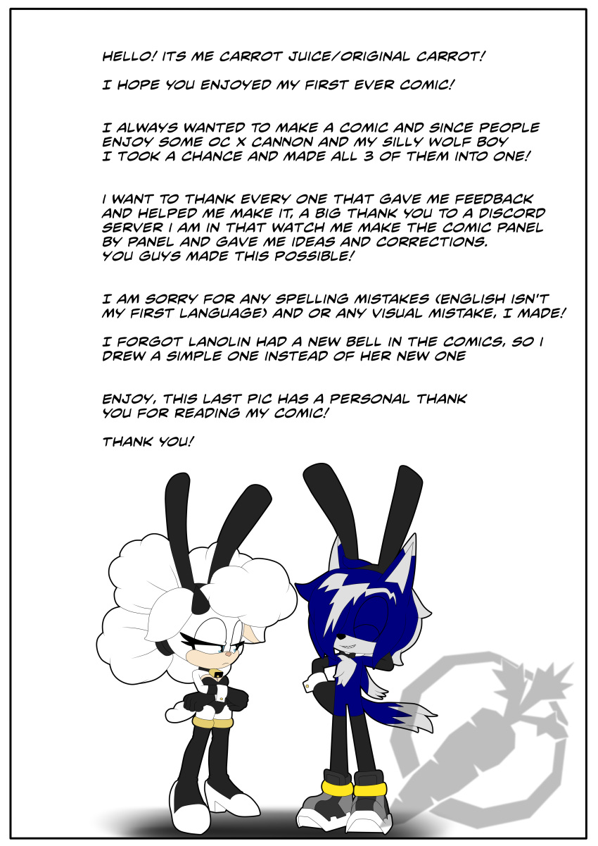 absurd_res anthro bovid bunny_costume canid canine canis caprine carrot carrot_the_wolf clothing comic costume duo end_page fan_character female food hi_res idw_publishing lanolin_the_sheep_(sonic) male male/female mammal plant sega sheep sonic_the_hedgehog_(comics) sonic_the_hedgehog_(idw) sonic_the_hedgehog_(series) the_carrot_farm vegetable wolf