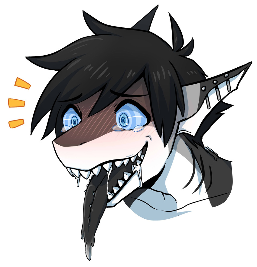 anthro blush drooling ehbear fish hypnosis male marine mind_control piercing riptide saliva shark smile solo tears teeth tongue tongue_out tongue_piercing