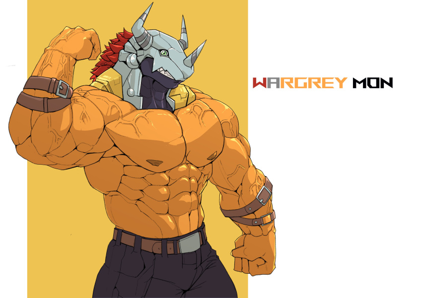 abs absurd_res anthro asiahao520 bandai_namco biceps digimon digimon_(species) hi_res male muscular muscular_anthro muscular_male nipples pecs solo vein veiny_muscles wargreymon