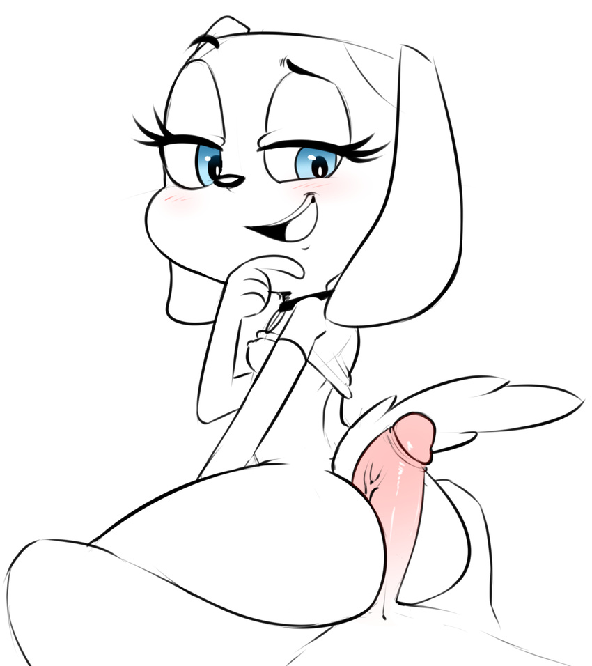 2017 anthro blue_eyes blush bottomless brandy_and_mr._whiskers brandy_harrington breasts butt canine clothed clothing collar disney dog duo female female_on_top hearlesssoul hot_dogging male male/female mammal nipples on_top open_mouth penis sex