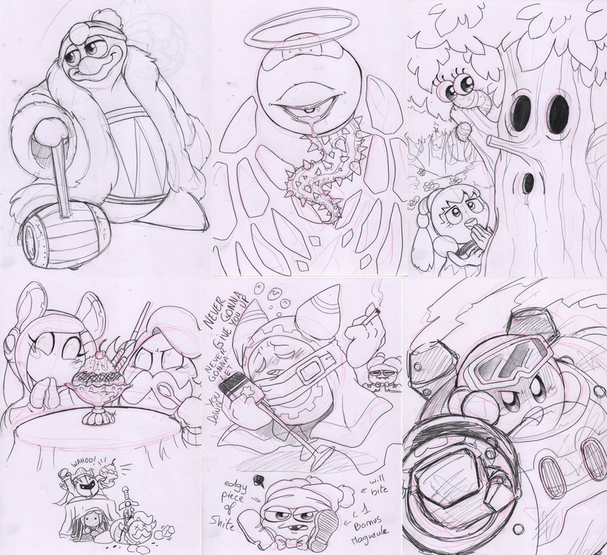 02 adhesive_bandage ambiguous_gender armor avian bird blood cappy coat crying ent facial_hair female halcandrian halgalaz halo hammer hat helmet ice_cream_sundae king_dedede kirby kirby_(series) machine magolor male marx mask max_profitt_haltmann melee_weapon meta_knight microphone monochrome multiple_images mustache nintendo penguin ponytail rick_astley rickroll robobot_armor robot sketch stab susie_(kirby) sword tears thorns tiff_(kirby) tools video_games vines waddling_head weapon wings wispy_woods worm_(kirby)