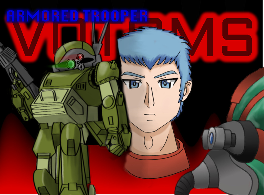 adam's_apple blue_eyes blue_hair chirico_cuvie ideshin scopedog soukou_kihei_votoms