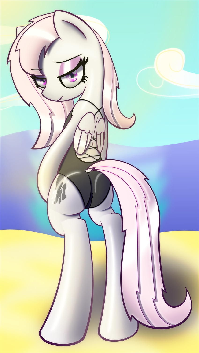 camel_toe clothing equine female friendship_is_magic hair horse mammal my_little_pony pegasus pony solo swimsuit t.f.a.n.c.s. wings