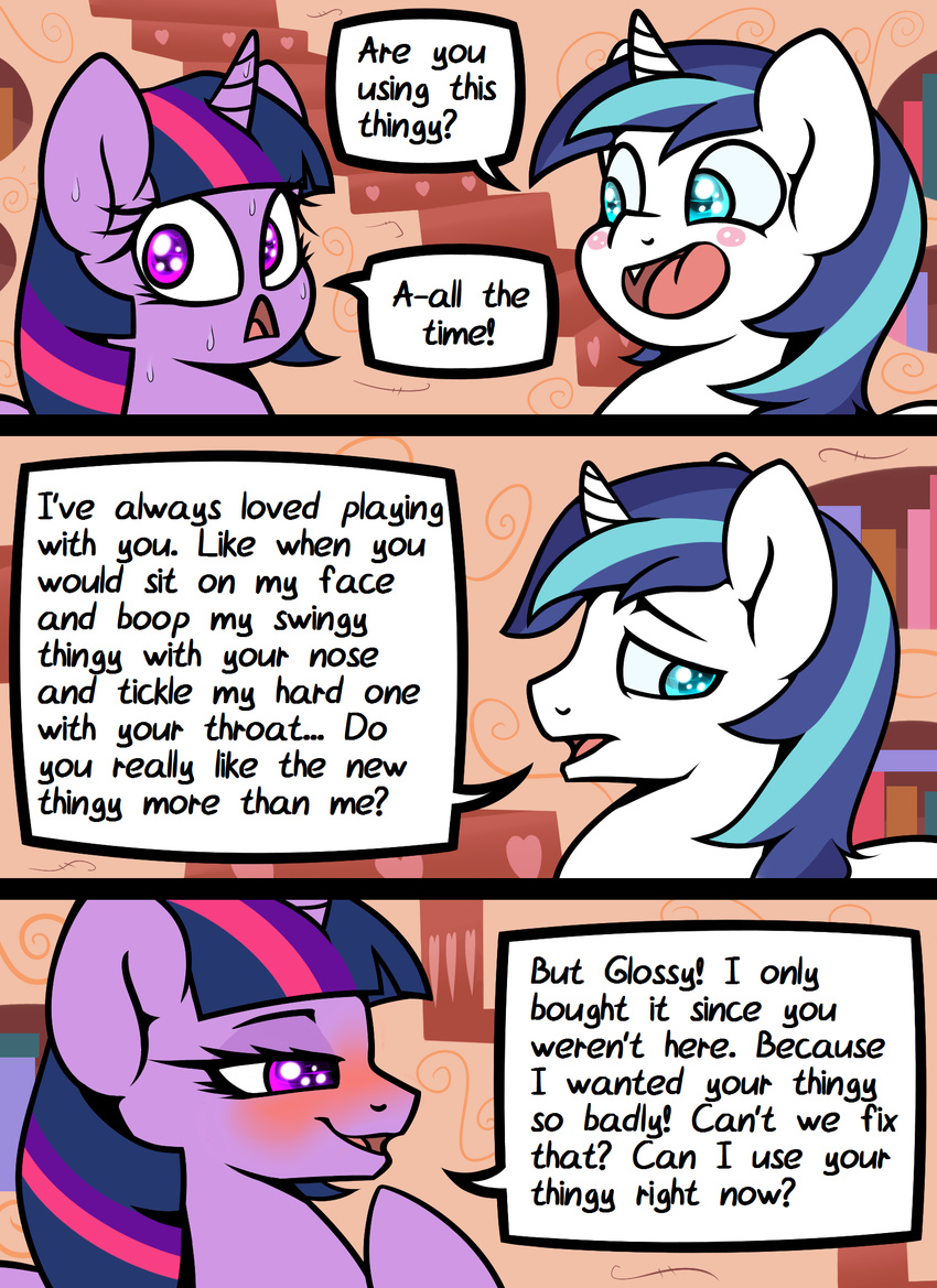 comic dialogue duo english_text equine female feral friendship_is_magic horn male mammal my_little_pony shining_armor_(mlp) slavedemorto text twilight_sparkle_(mlp) unicorn winged_unicorn wings