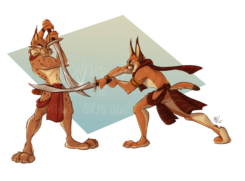 caracal cat feet feline fight invalid_tag koda kodalynx lynx male mammal melee_weapon nicnak044 paws sword weapon