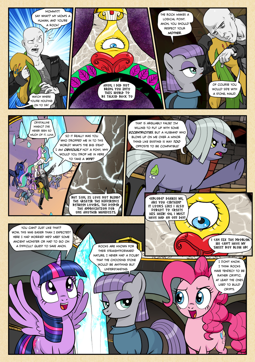 anon blue_eyes clothing comic cutie_mark dialogue earth_pony english_text equine fan_character female friendship_is_magic fur green_eyes hi_res horn horse human invalid_tag limestone_pie_(mlp) male mammal mane maud_pie_(mlp) muzzle_(disambiguation) my_little_pony nightmare_fuel pegasus pencils_(artist) pinkie_pie_(mlp) pony princess_celestia_(mlp) princess_luna_(mlp) purple_eyes rainbow_dash_(mlp) text twilight_sparkle_(mlp) wings