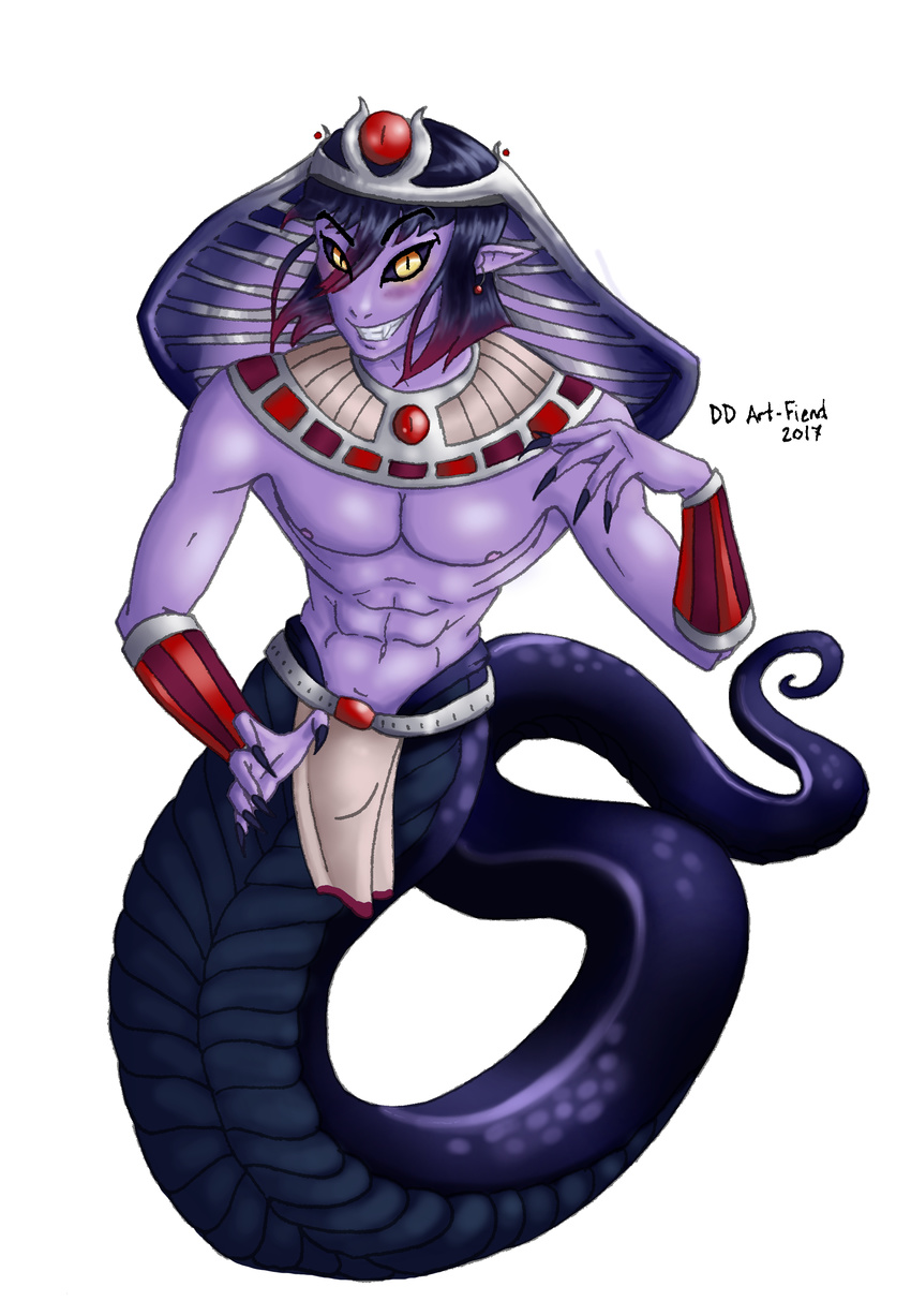 apophis clothed clothing dark egyptian female_friendly hot_guy invalid_color invalid_tag kenkoucross male monster monster_boy reptile scalie snake snek solo topless