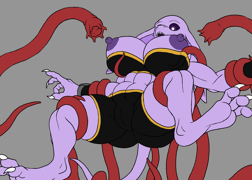 alien assisted_exposure big_breasts big_ears bound breast_fondling breasts clothing exposed_breasts female fondling forced hand_on_breast huge_breasts imminent_rape karnator_(artist) nipples open_mouth purple_nipples purple_skin restrained surprise teeth tentacles undressing