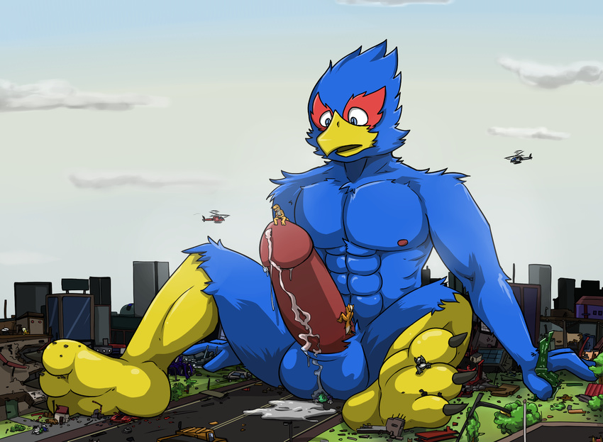 aircraft amphibian ariffrazalin avian bird canine car city cum destruction erection falco_lombardi feet fox fox_mccloud frog froggo helicopter macro male mammal nintendo precum star_fox surprise vehicle video_games wolf wolf_o'donnell worship