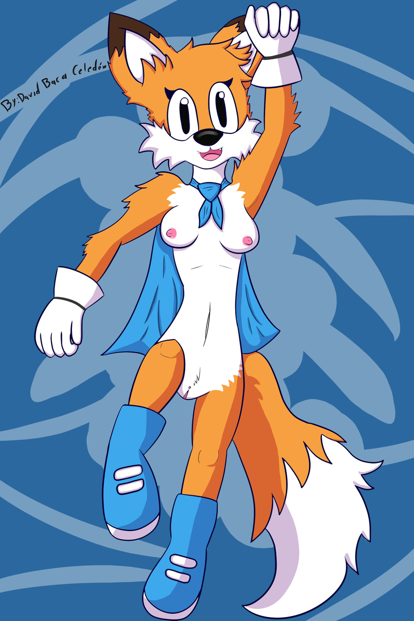 anthro canine davidsone female fox fur general: hi_res lucky's_tale lucky_the_fox mammal nude pose solo