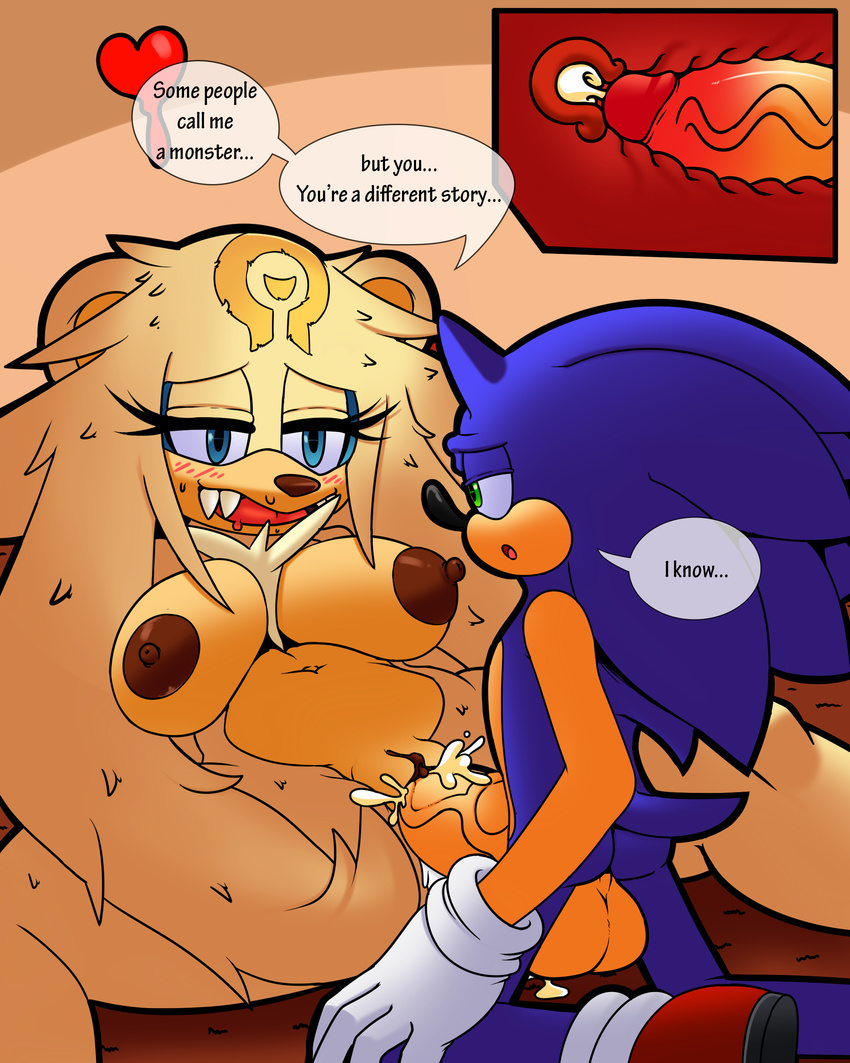 big_breasts big_penis breasts cum cum_in_pussy cum_inside dreamcastzx1 female gold_the_tenrec hedgehog huge_breasts huge_penis male mammal monster_girl_(genre) naroflow penis sonic_(series) sonic_the_hedgehog tenrec