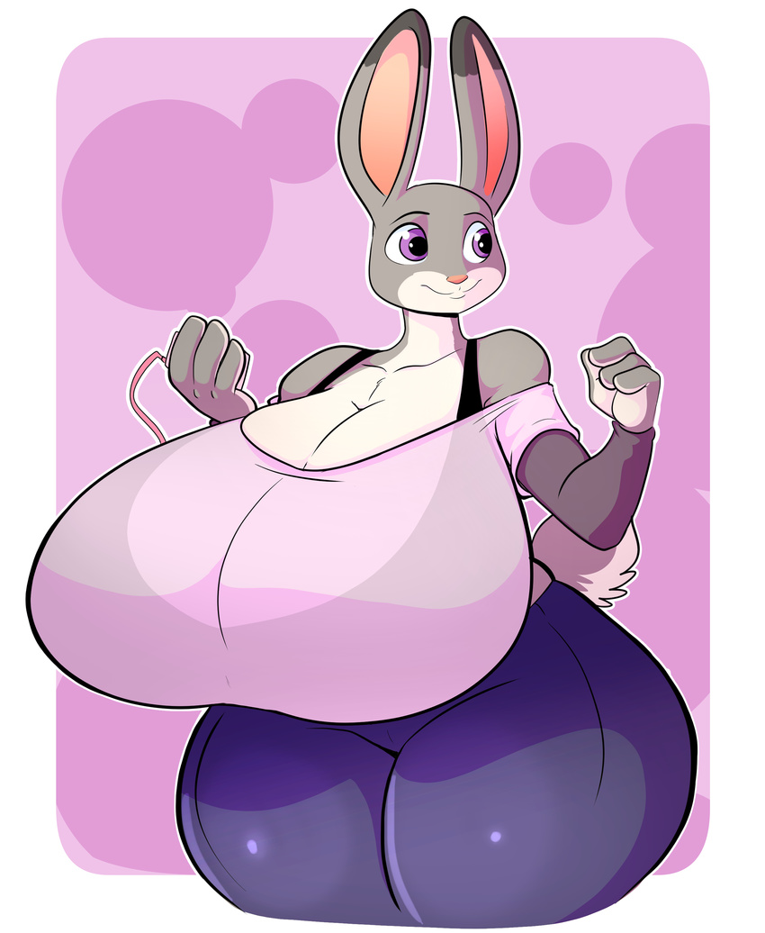2017 absurd_res anthro big_breasts breasts clothing disney female hi_res huge_breasts hyper hyper_breasts jaeh judy_hopps lagomorph lingerie mammal rabbit smile solo thick_thighs wide_hips zootopia