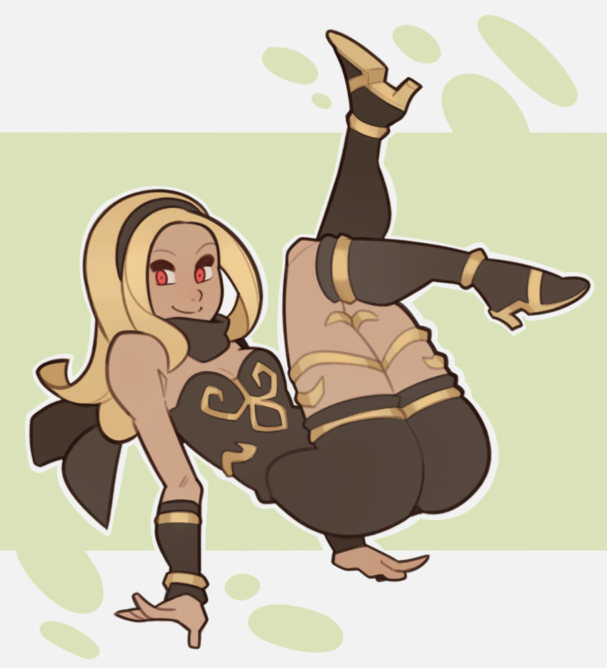 1girl breasts gravity_daze solo splashbrush