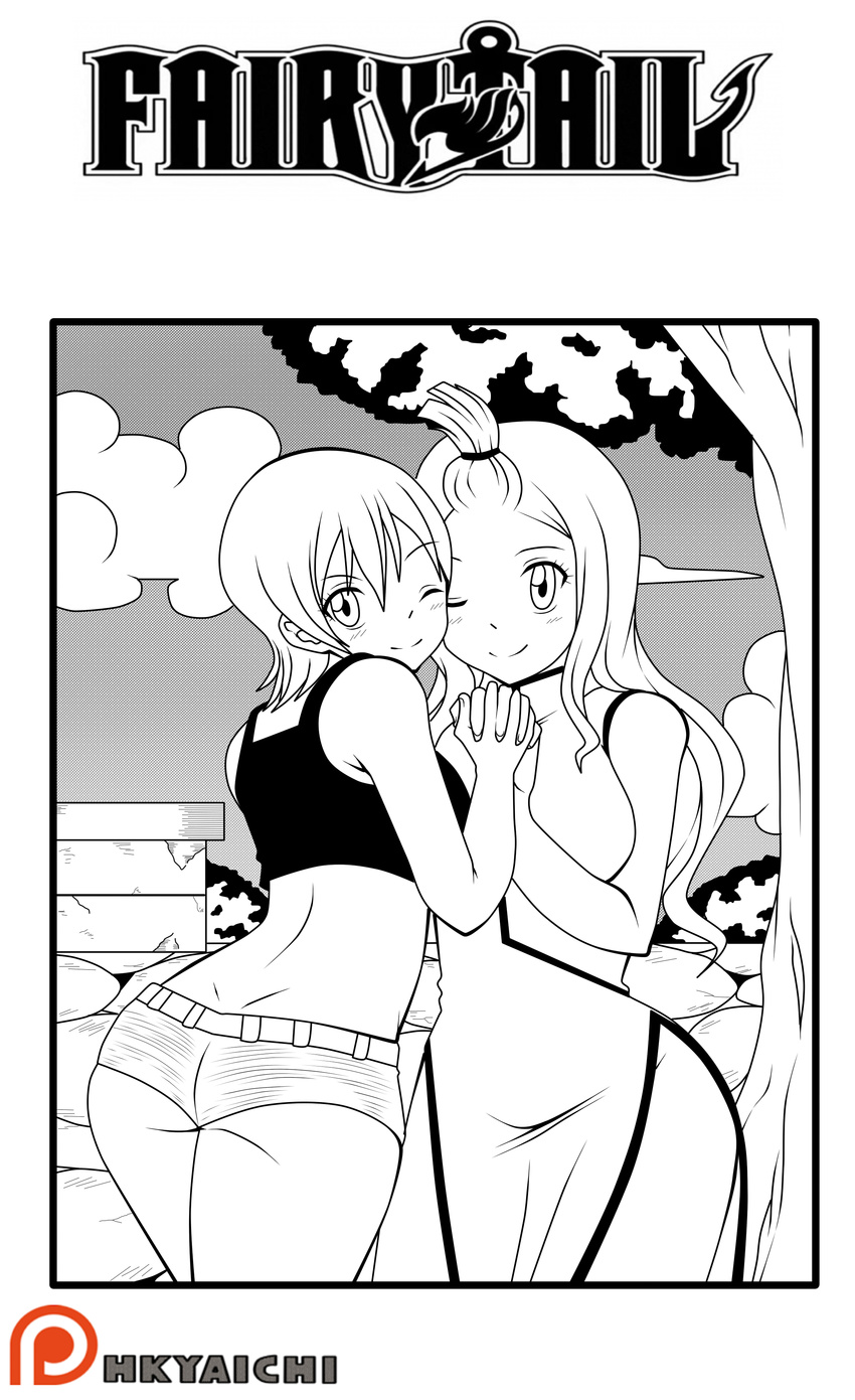 2girls ass big_breasts fairy_tail lisanna_strauss mirajane_strauss multiple_girls