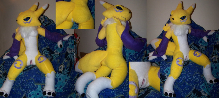 butt canine cute digimaon digimon female fox mammal novelty parody plushie pussy real renamon sex_toy teasing