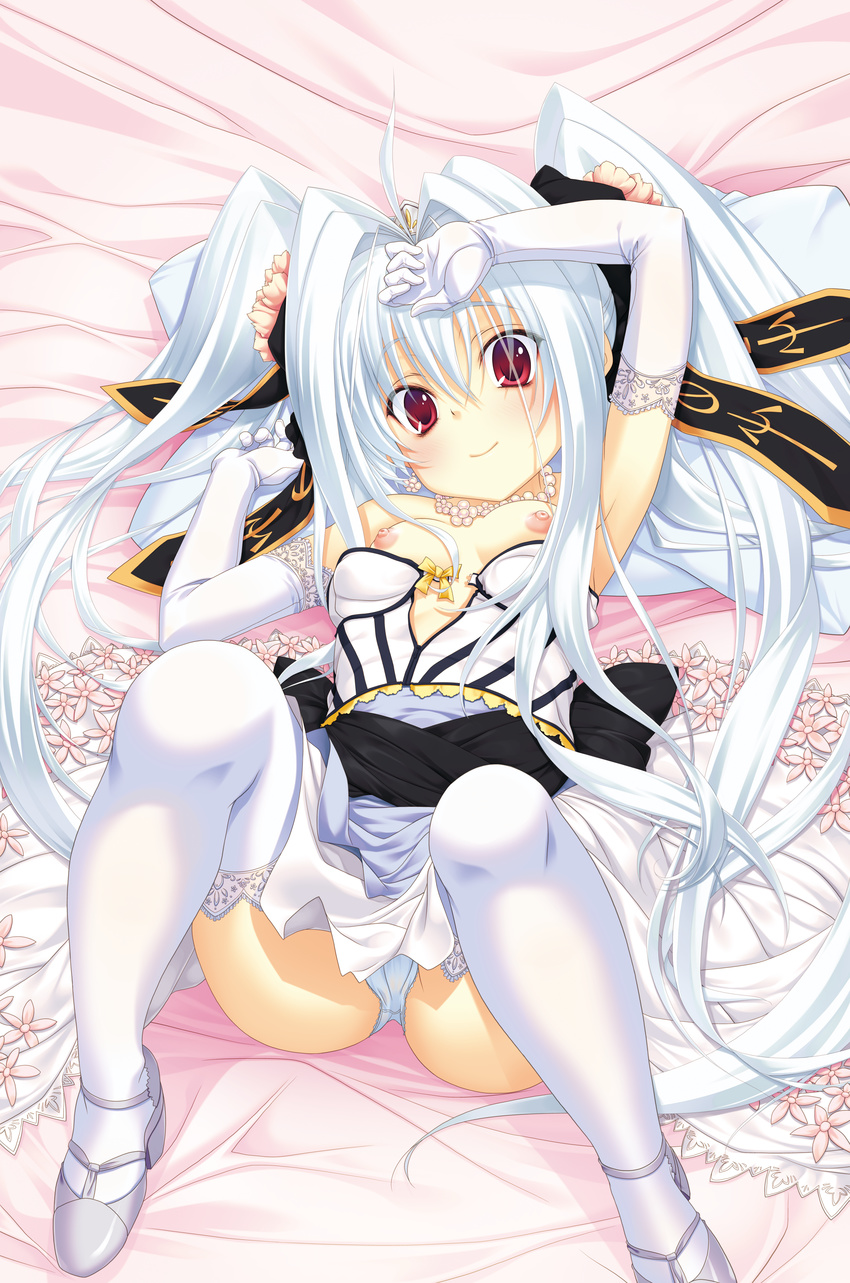 breasts cameltoe digital_version heels miyama-zero nanakase_kotoko nekonade_distortion nipples no_bra pantsu thighhighs whitesoft