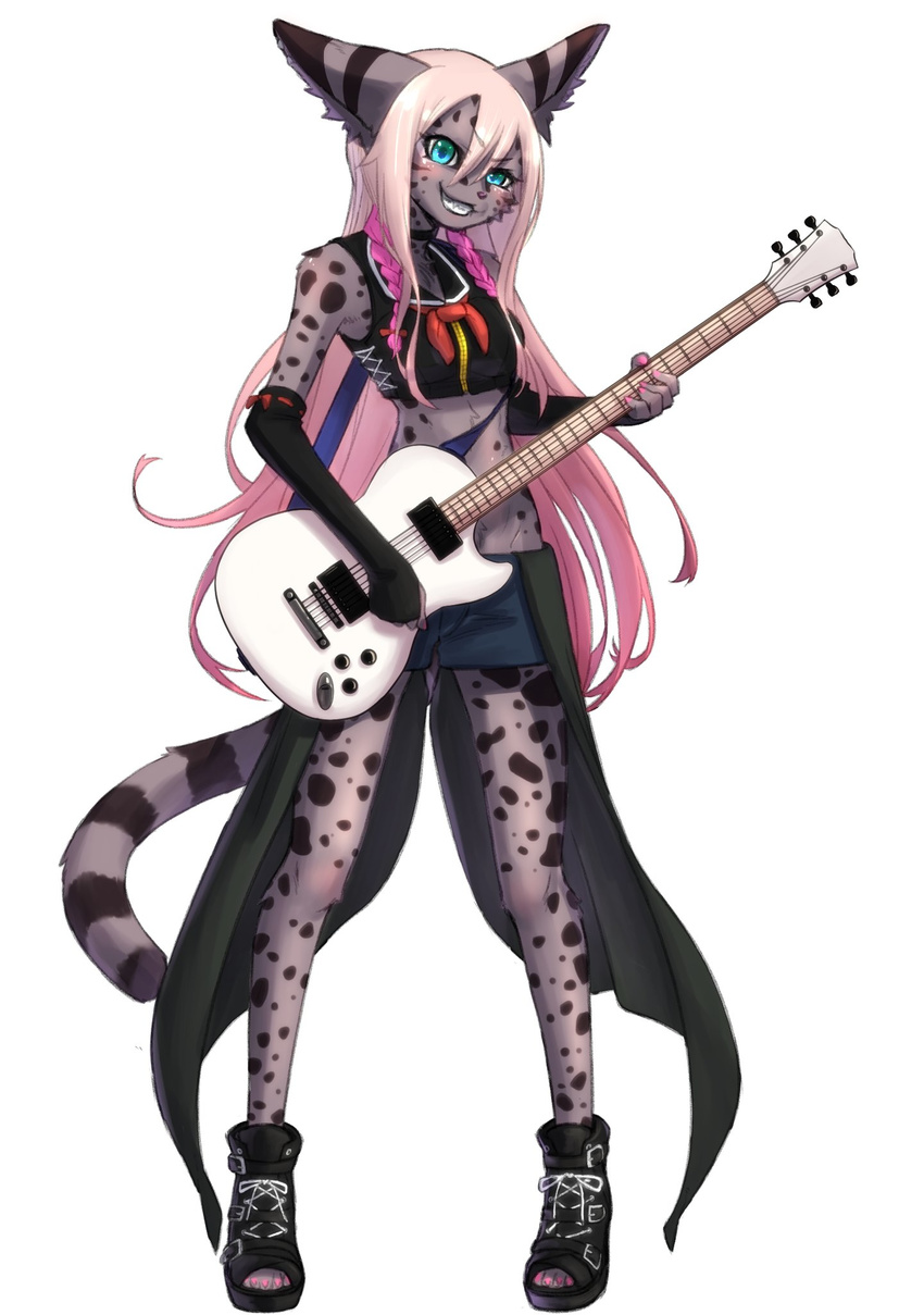 artist_request cat furry guitar long_hair pink_hair smile teal_eyes