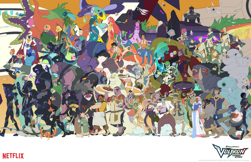 6+girls alien animal coran_(voltron) cow everyone extra_arms glowing glowing_eyes headband helmet highres hood hunk_(voltron) hyakujuu-ou_golion keith_(voltron) lance_(voltron) male_swimwear mask matthew_holt mermaid monster_boy monster_girl multiple_boys multiple_girls netflix official_art pidge_gunderson pilot_suit pointy_ears princess_allura riding sendak_(voltron) shay_(voltron) smile swim_trunks swimwear sword takashi_shirogane voltron:_legendary_defender voltron_(mecha) weapon zarkon_(voltron)