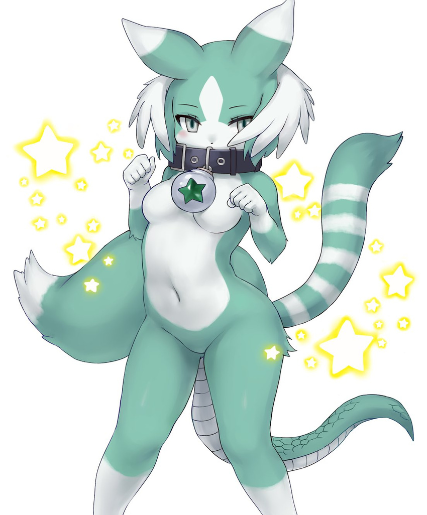 artist_request artist_reuqest breasts furry green_eyes three_tails