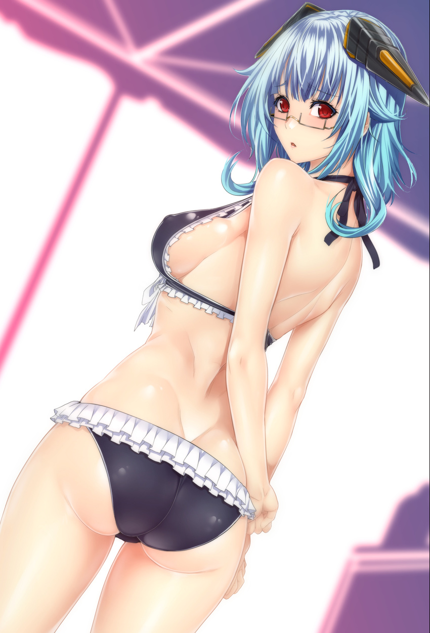 ass bikini erect_nipples infinite_stratos megane sarashiki_kanzashi swimsuits zucchini