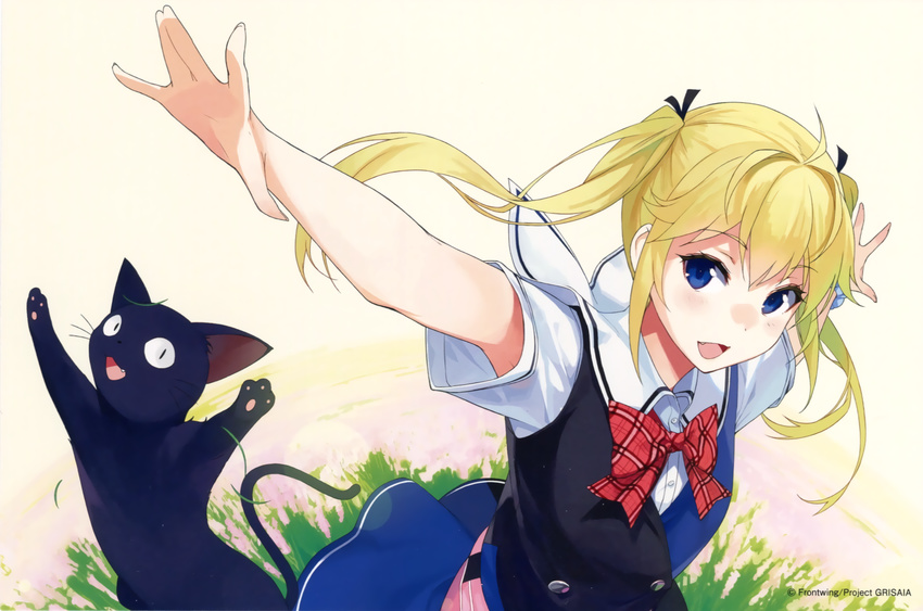 endcard grisaia_no_kajitsu neko sasamori_tomoe seifuku