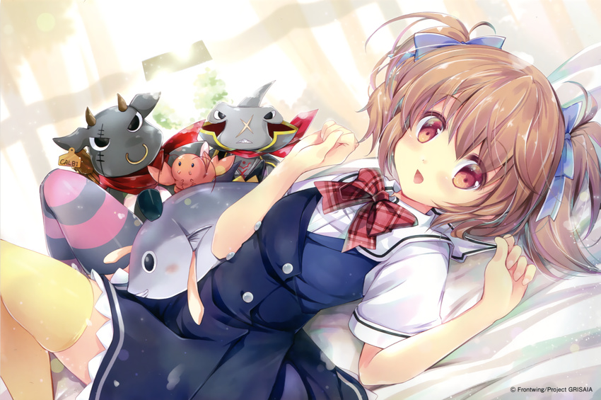 endcard grisaia_no_kajitsu seifuku suihi thighhighs