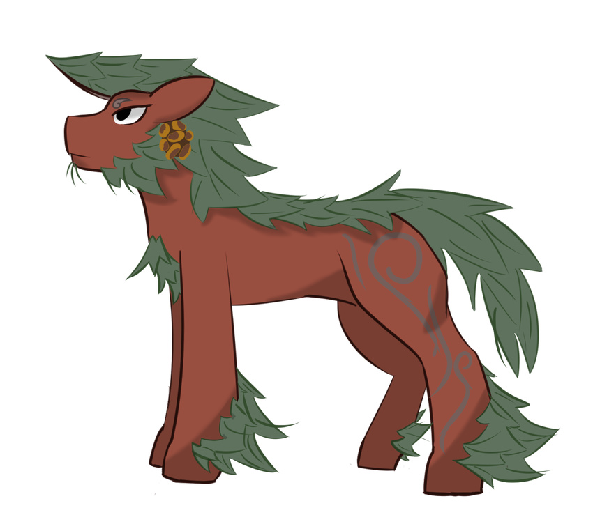 equine facial_hair flora_fauna fur invalid_tag male mammal my_little_pony plant redwood simple_background solo tartsarts